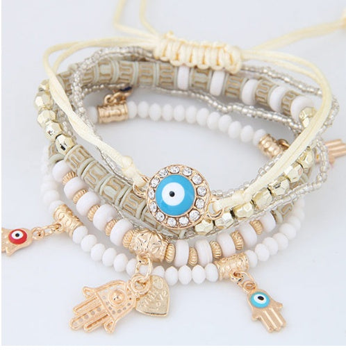 Blue Evil Heart Bracelet