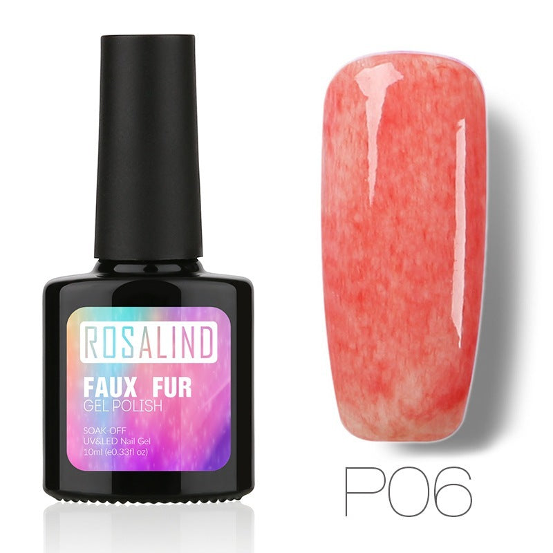 Rubber fur nail polish