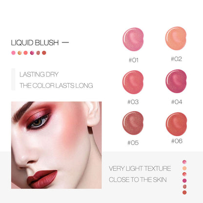 Colorful liquid blush