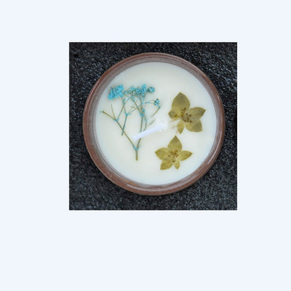 Ceramic Cup With Dried Flowers Candles