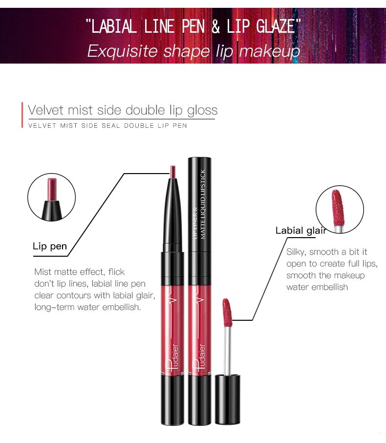 Matte Plumping Lip Gloss and Lip Liner