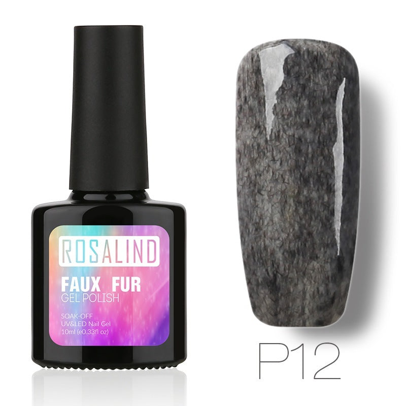 Rubber fur nail polish