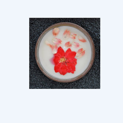 Ceramic Cup With Dried Flowers Candles