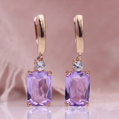 Square Long Earrings Women