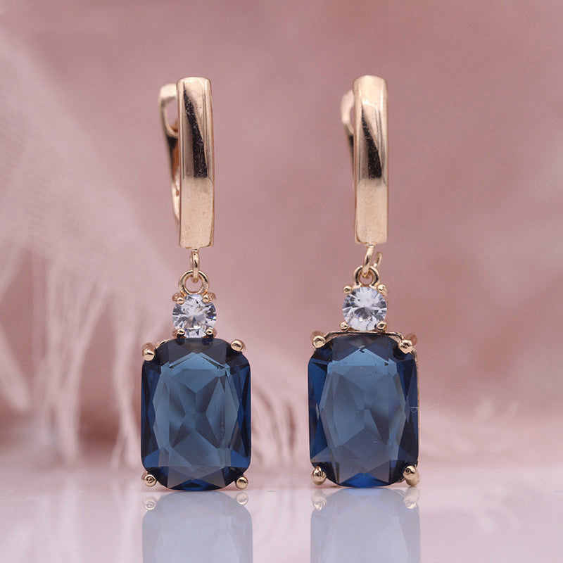 Square Long Earrings Women