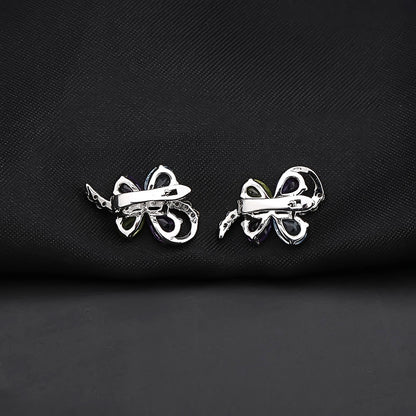 Butterfly-shaped Silver Earrings