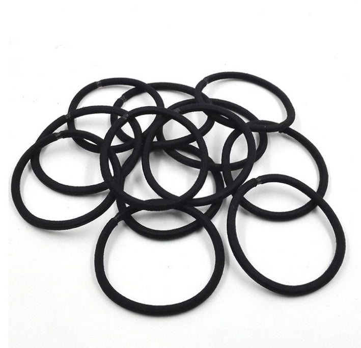 Black Hair ties 100 pcs