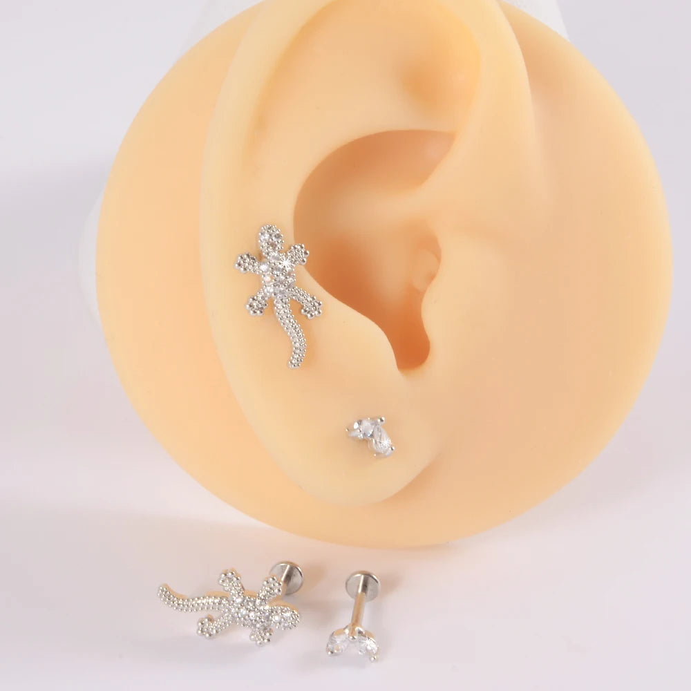 Zircon Helix Earrings