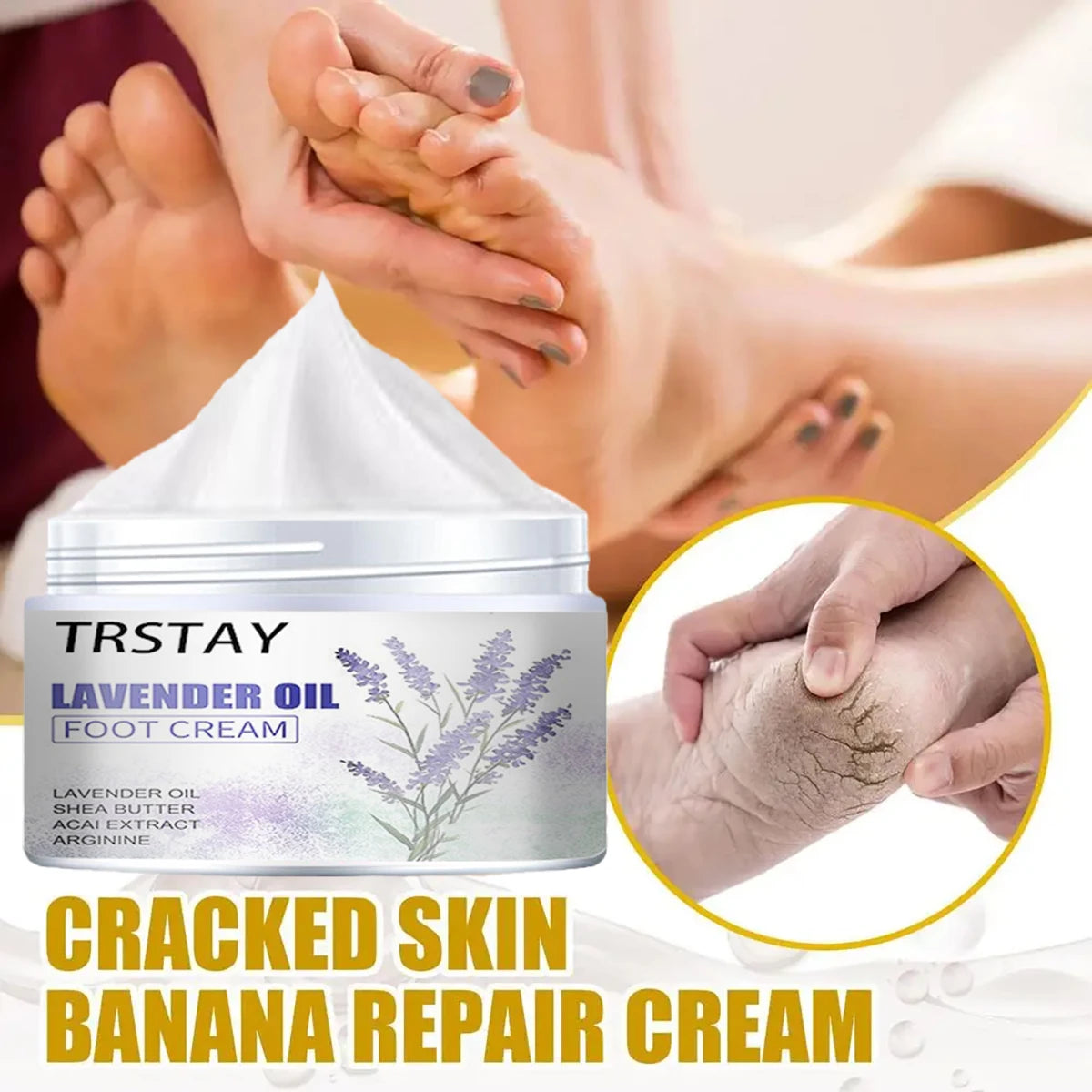 Traditional Chinese Lavender Oil Foot Cream