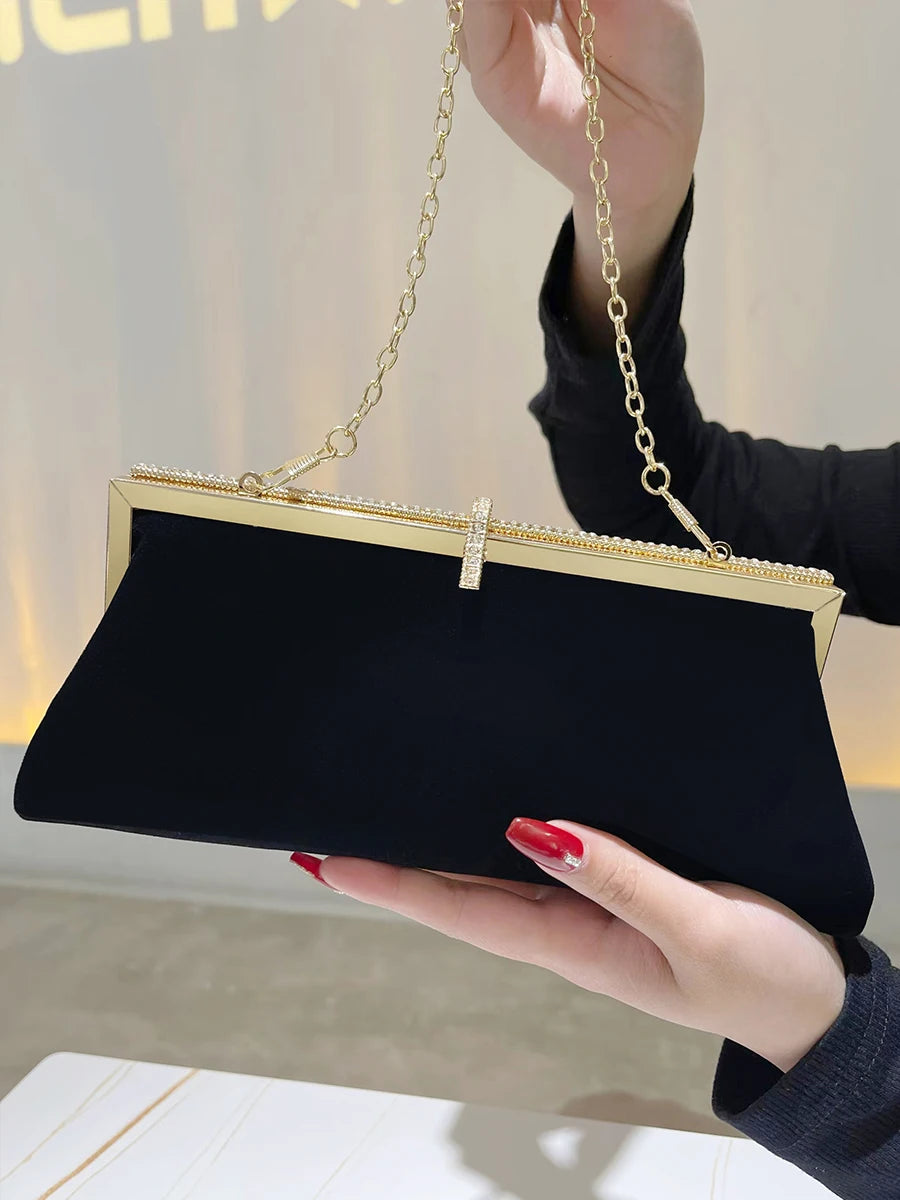 Black Velvet Dinner Clutch