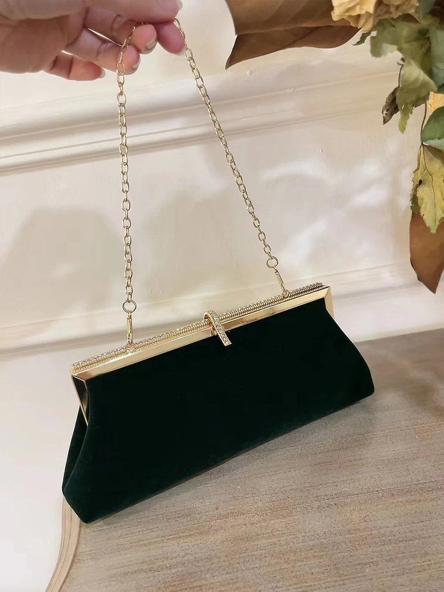 Black Velvet Dinner Clutch