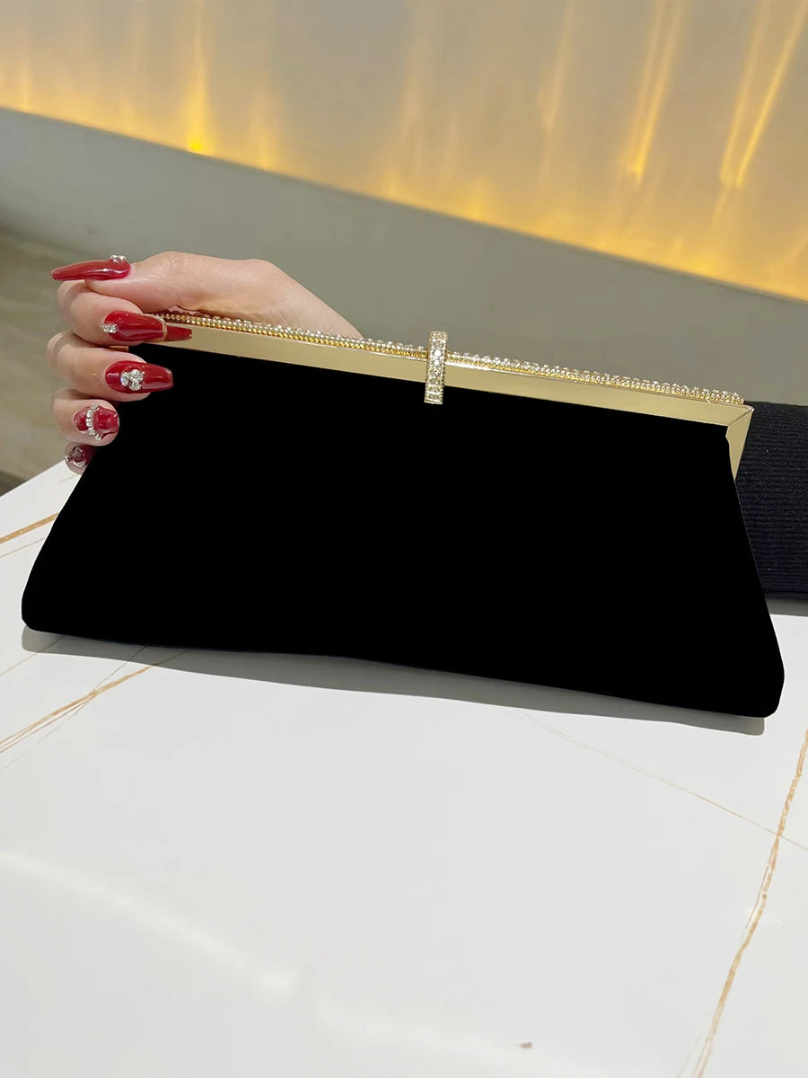 Black Velvet Dinner Clutch