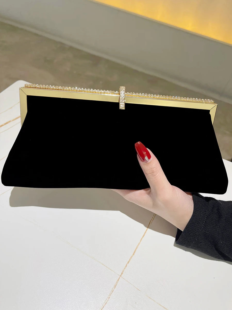 Black Velvet Dinner Clutch