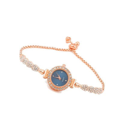 Rhinestone Bracelet Strap Quartz Watch for Women