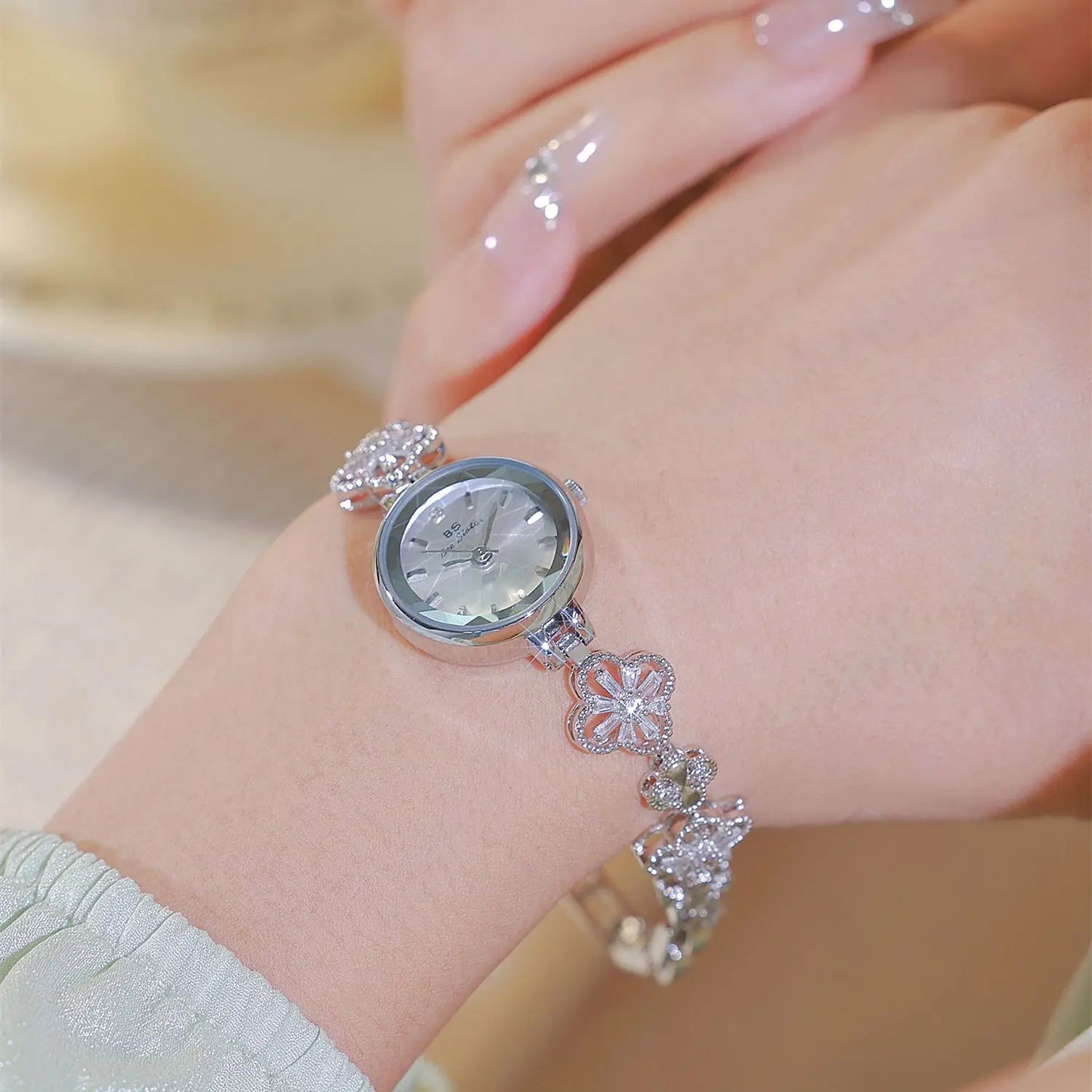 Silver Bracelet Wristwatch