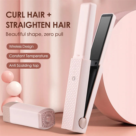 Cordless USB Hair Straightener/Curler