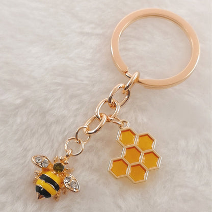 Cute Insect Enamel Keychain