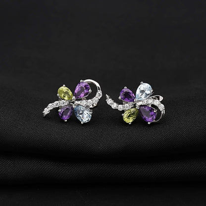 Butterfly-shaped Silver Earrings