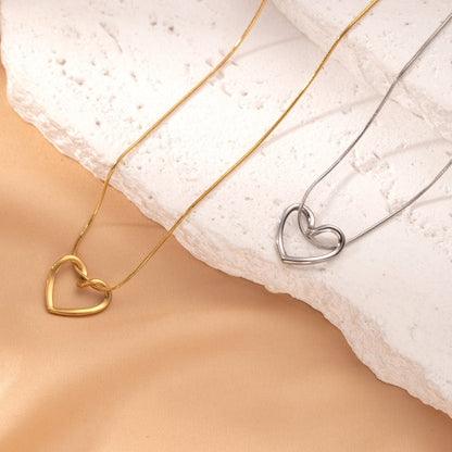 Twist Hollow Heart Necklace